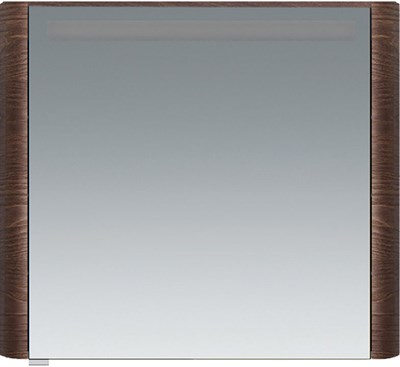 Зеркальный шкаф с подсветкой Am.Pm Sensation 80 M30MCL0801NF левосторонний, орех текстурированный
