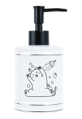 Дозатор жидкого мыла Fixsen Teddy FX-600-1, Белый Черный