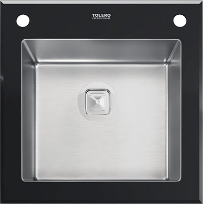 Мойка кухонная Tolero Ceramic Glass TG-500 чёрный 765048