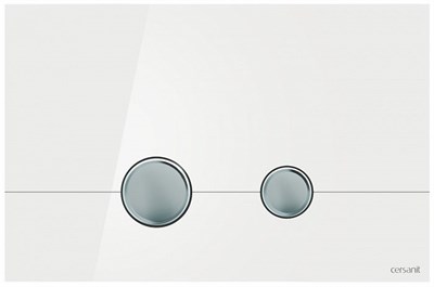 Кнопка Cersanit STERO для LINK PRO/VECTOR/LINK/HI-TEC стекло белый (P-BU-STE/Whg/Gl) - фото 379307
