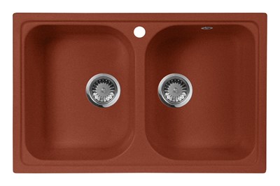 Мойка кухонная AquaGranitEx M-15 (334) красный марс