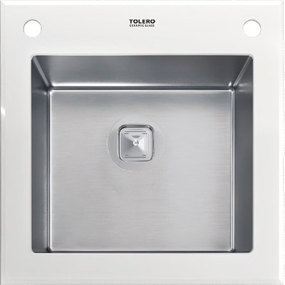 Мойка кухонная Tolero Ceramic Glass TG-500 белый 241978