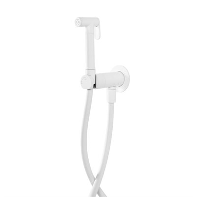 Гигиенический душ с запорным вентилем Cezares LEAF-DIF-BIO Белый матовый