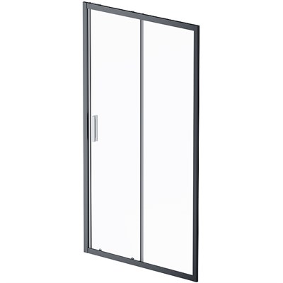 Душевая дверь AM.PM Gem Solo 110 W90G-110-1-195BT профиль, Черный матовый стекло прозрачное