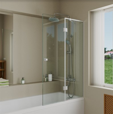 Шторка на ванну D&K Matrix 90 DG1109001 профиль, Хром стекло прозрачное