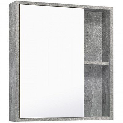 Зеркальный шкаф Runo серый бетон Эко 60