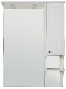 Зеркало со шкафом Rush Devon 65 с подсветкой, Белое матовое