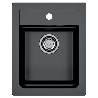 Мойка кухонная Alveus Granital Atrox 10 Carbon-G91 400х500х195 с сифоном, черная 1139771 - фото 528286