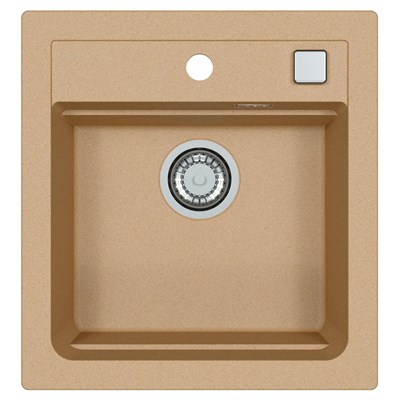 Мойка кухонная Alveus Granital Atrox 20 Beige-G55 470х500х195 с сифоном, бежевая 1131988 - фото 528300