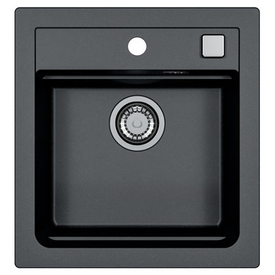 Мойка кухонная Alveus Granital Atrox 20 Carbon-G91 470х500х195 с сифоном, черная 1131990 - фото 528303