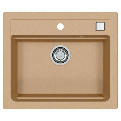 Мойка кухонная Alveus Granital Atrox 30 Beige-G55 590х500х195 с сифоном, бежевая 1131994 - фото 528315