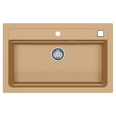 Мойка кухонная Alveus Granital Atrox 40 Beige-G55 790х500х195 с сифоном, бежевая 1140445 - фото 528350