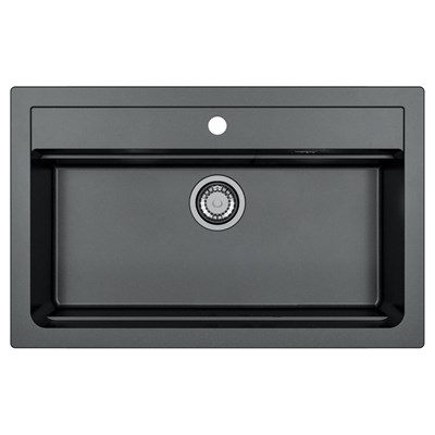 Мойка кухонная Alveus Granital Atrox 40 Carbon-G91 790х500х195 с сифоном, черная 1140447 - фото 528352