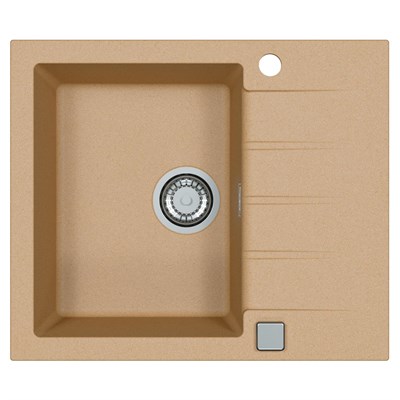 Мойка кухонная Alveus Granital Cadit 10 Beige-G55 590х500х200 с сифоном, бежевая 1132019 - фото 528394