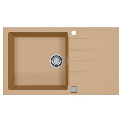 Мойка кухонная Alveus Granital Cadit 40 Beige-G55 860х500х200 с сифоном, бежевая 1132029 - фото 528435