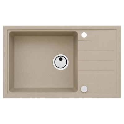 Мойка кухонная Alveus Granital Intermezzo 130 Beige-G55 780х480х200 с сифоном, бежевая 1117048 - фото 528488