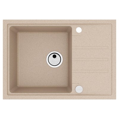 Мойка кухонная Alveus Granital Intermezzo 40 Beige-G55 680х480х200 с сифоном, бежевая 1144966 - фото 528502