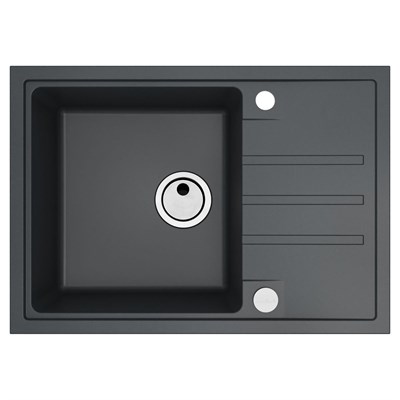 Мойка кухонная Alveus Granital Intermezzo 40 Carbon-G91 680х480х200 с сифоном, черная 1144968 - фото 528504