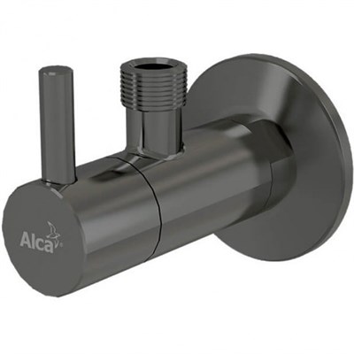 Угловой вентиль ALCAPLAST GUN METAL с фильтром 1/2х3/8" глянец ARV001-GM-P" ARV001-GM-P - фото 529350