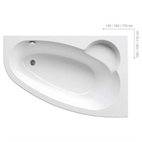 Акриловая ванна Ravak Asymmetric 150 x 100 Правая (C451000000)