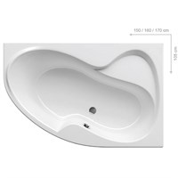 Акриловая ванна Ravak Rosa II 160x105 Правая (CL21000000)