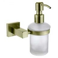 Дозатор для жидкого мыла настенный (стекло) бронза (латунь) (KH-4310)