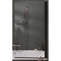 Шторка на ванну Jacob Delafon Struktura 80x140 E6D042-BLV профиль Черный стекло прозрачное