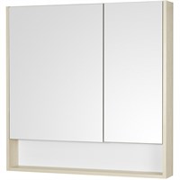 Зеркальный шкаф Aquaton Сканди 90 1A252302SDB20, Белый Дуб верона