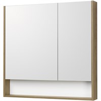 Зеркальный шкаф Aquaton Сканди 90 1A252302SDZ90, Белый Дуб рустикальный