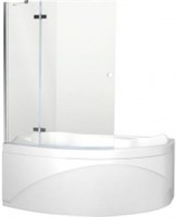 Шторка для ванны Aquanet Beta 2 NF7221-2 hinge L, прозрачное стекло (NF7221-2 hinge)