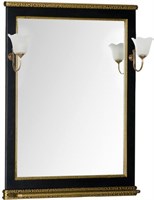 Зеркало Aquanet Валенса 70 черный краколет/золото (00180292)