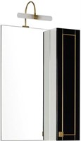 Зеркало-шкаф Aquanet Честер 60 черный/золото (00186088)