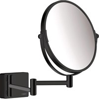 Косметическое зеркало Hansgrohe AddStoris 41791670 с увеличением, Черное матовое