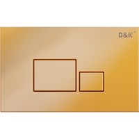 Клавиша смыва D&K Quadro DB1519003, Золото матовое