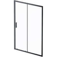 Душевая дверь AM.PM Gem 140 W90G-140-1-195BT профиль, Черный матовый стекло прозрачное