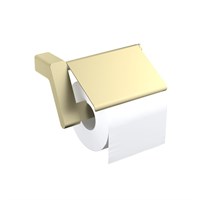 Держатель туалетной бумаги Timo Torne 43042/17 с крышкой, Золото матовое