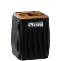 Стакан для зубных щеток Fixsen Black Wood FX-401-3 Черный