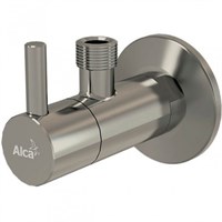 Угловой вентиль ALCAPLAST с фильтром 1/2х3/8" никель глянец ARV001-N-P"