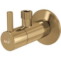 Угловой вентиль ALCAPLAST с фильтром 1/2х3/8" золото, крацованный матовый ARV001-G-B"