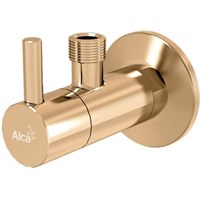 Угловой вентиль ALCAPLAST с фильтром 1/2х3/8" золото глянец ARV001-G-P"