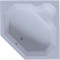 Акриловая ванна Aquatek Лира 148x148 LIR150-0000032 без гидромассажа с фронтальной панелью с каркасом (вклеенный) со слив-переливом