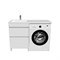 Тумба с умывальником напольная для стиральной машины с ящиками, 120 см, левая, белая, IDDIS Optima Home